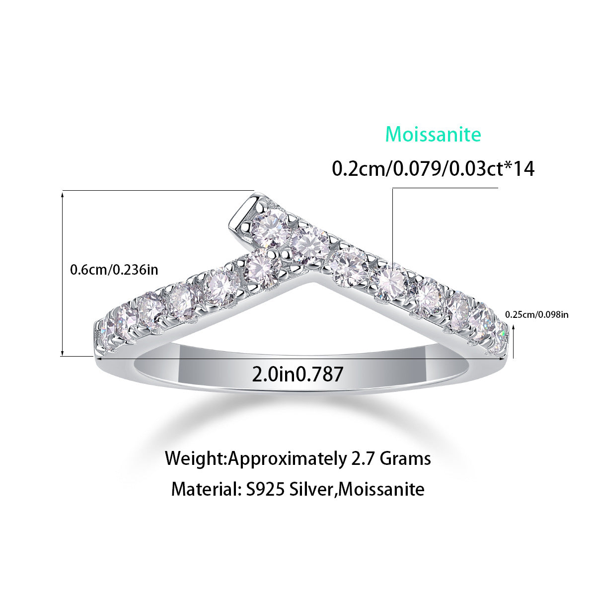 Moissanite Ring YCR465 – image 4