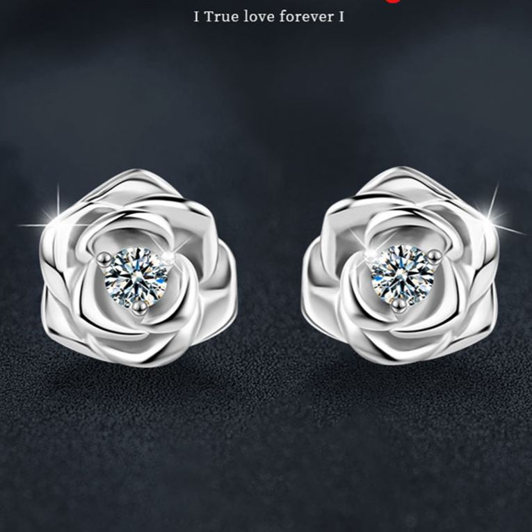 Moissanite Rose Earrings – wholesale moissanite jewelry