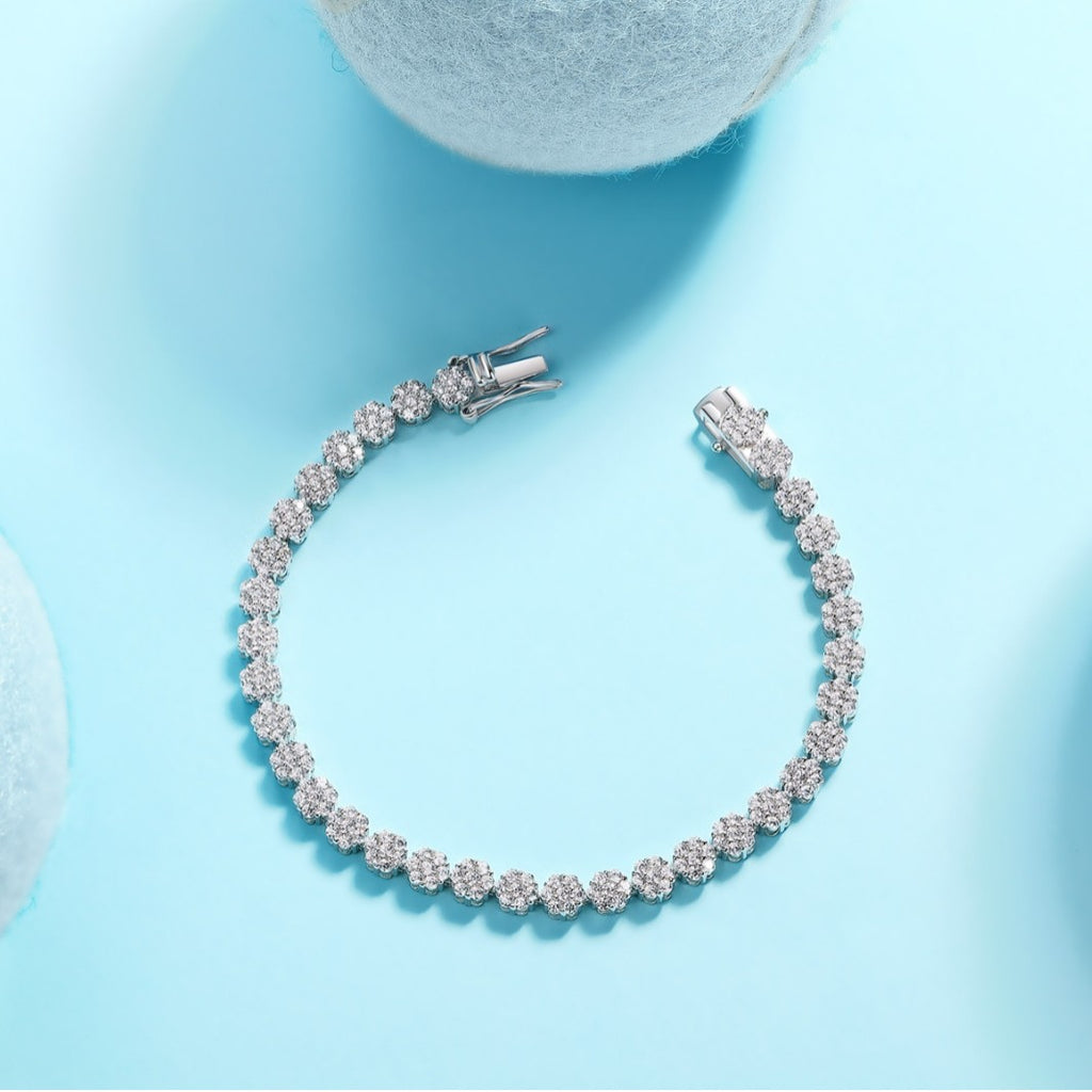 1.5mm Moissanite Row Bracelet