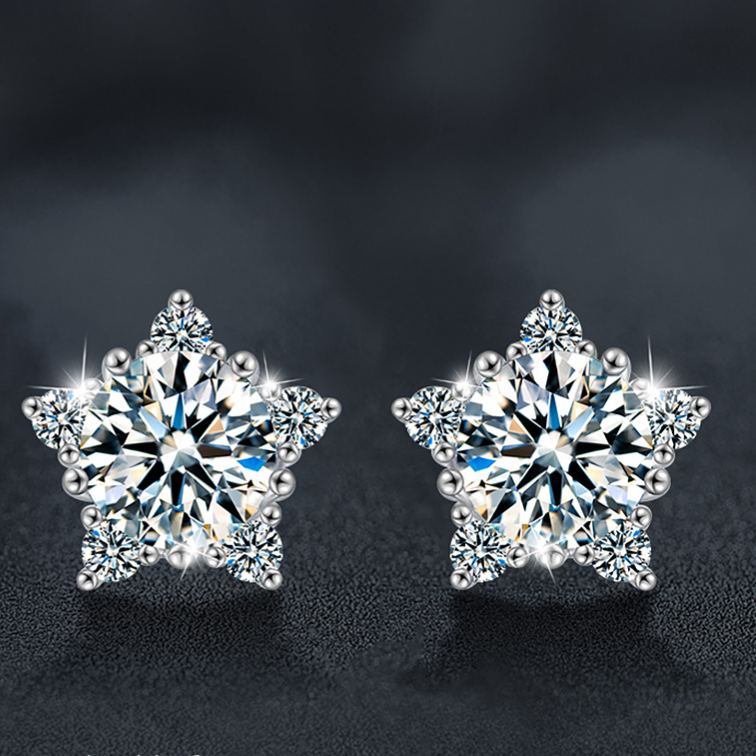 Moissanite Star Stud Earrings – wholesale moissanite jewelry