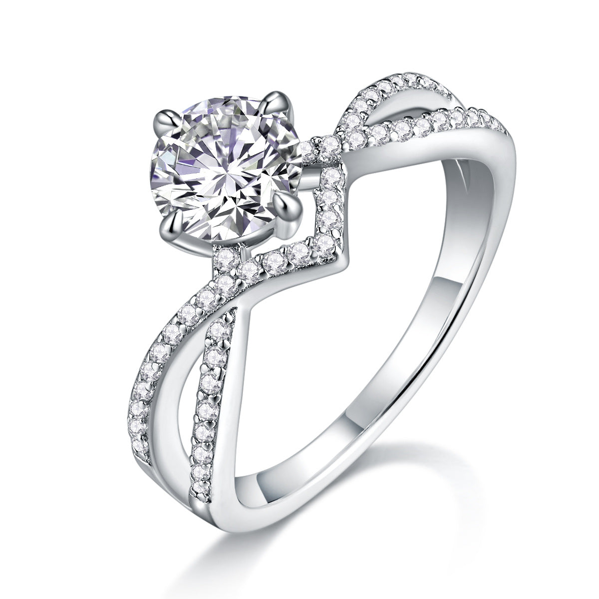 Moissanite Solid-Band Ring YCR428