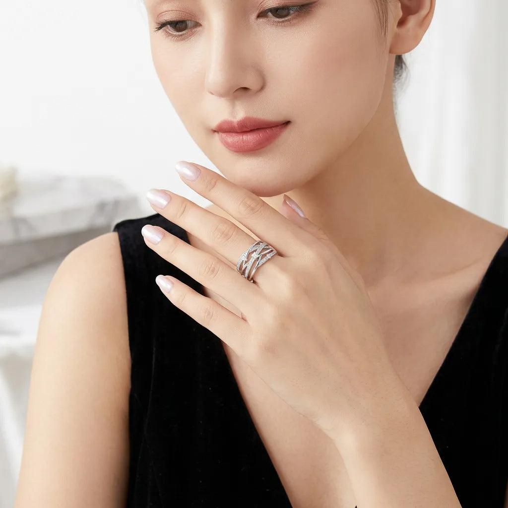 Moissanite Solid Band Ring YCR516-517 – detail view 3