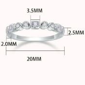 Moissanite Solid Band Ring YCR579 – detail view 3