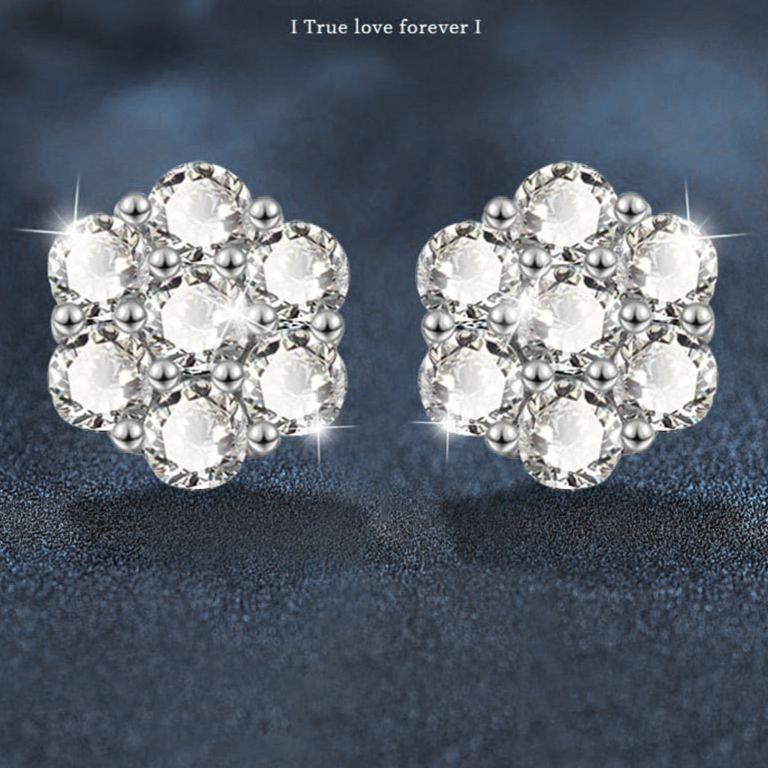 Petal Snowflake Moissanite Studs – wholesale moissanite jewelry
