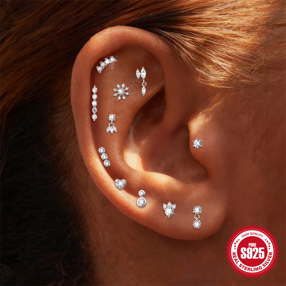 Moissanite Threaded Cartilage Stud – piercing jewelry suppliers