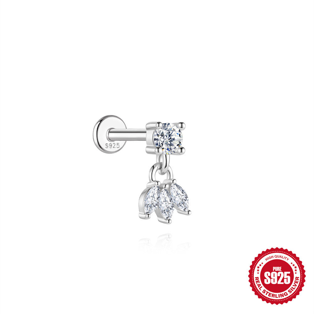 Moissanite Threaded Cartilage Stud – image 21