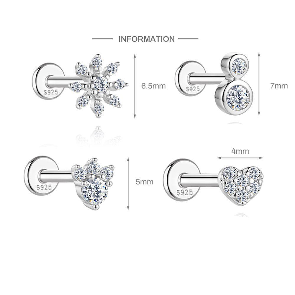 Moissanite Threaded Cartilage Stud – image 5