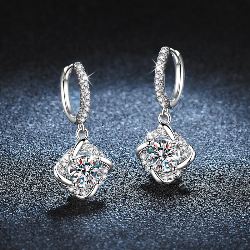 Moissanite Windmill Style Hoop Earrings – wholesale moissanite jewelry