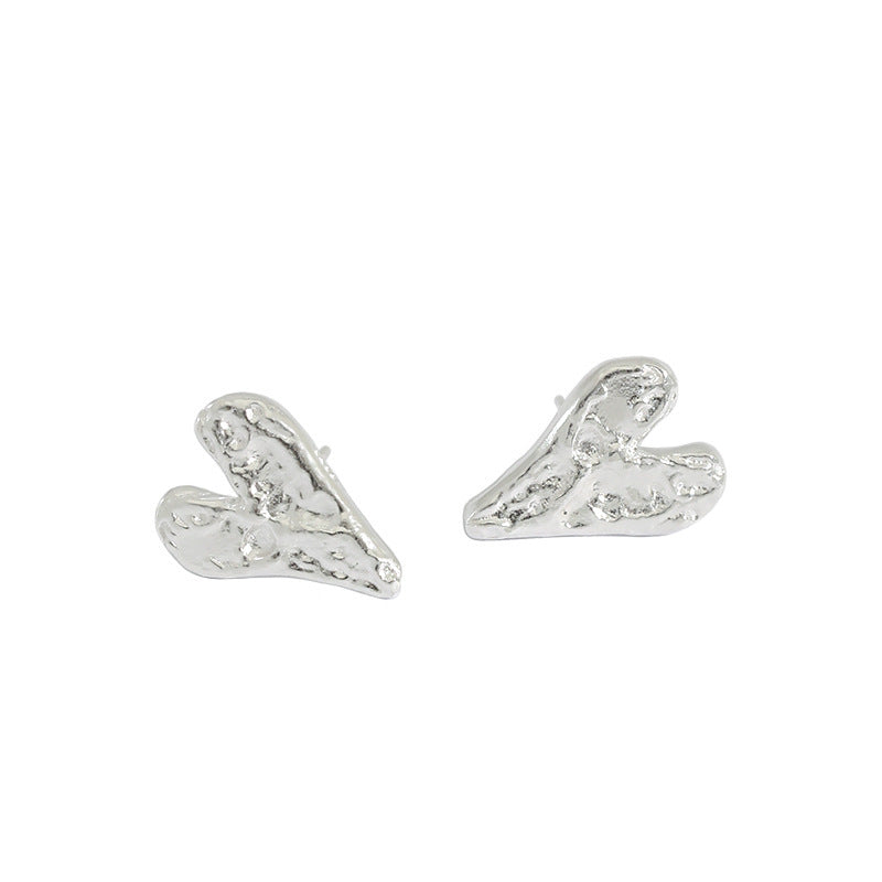 Molten Heart Stud Earrings – image 5