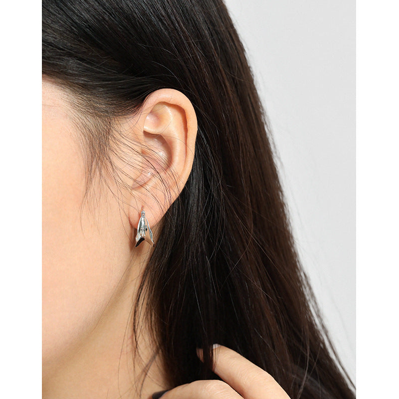 Organic Molten Hoop Earrings – image 4