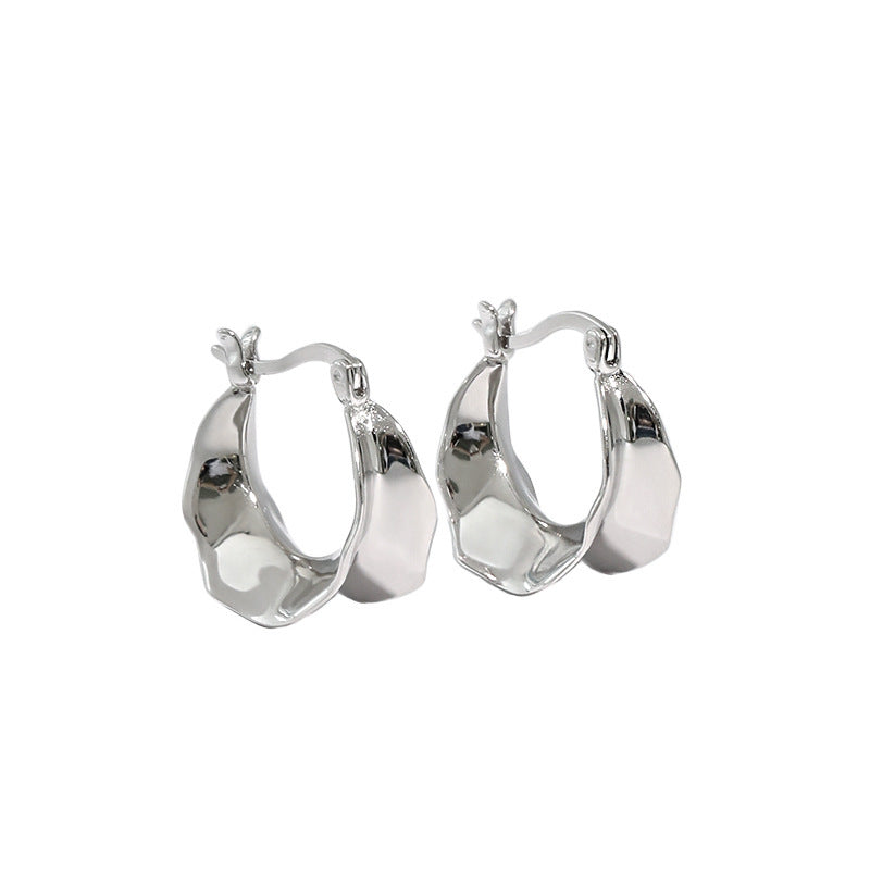 Organic Molten Hoop Earrings – image 5