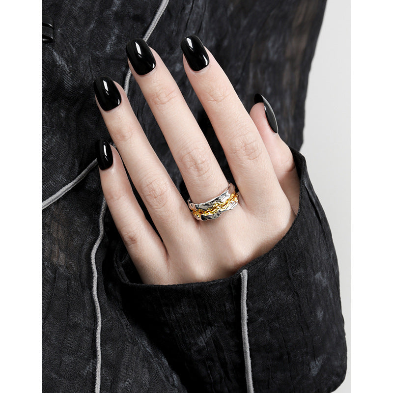 Molten Lava Two-Tone Open Ring – detail view 3
