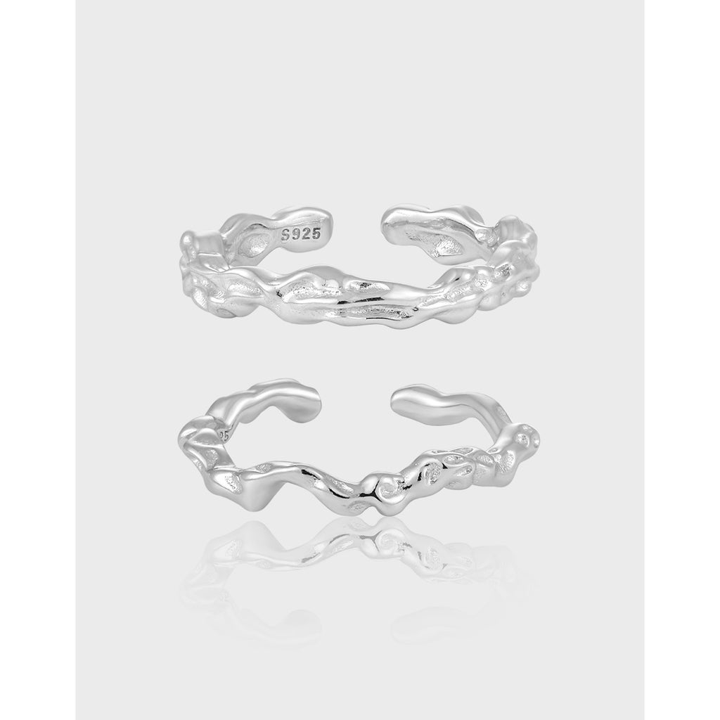 Organic Molten Textured Open Ring
