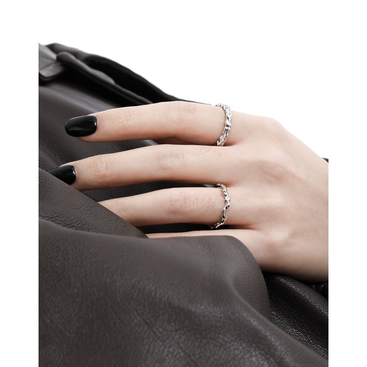 Organic Molten Textured Open Ring – textured open ring