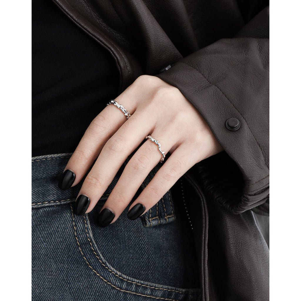 Organic Molten Textured Open Ring – image 4