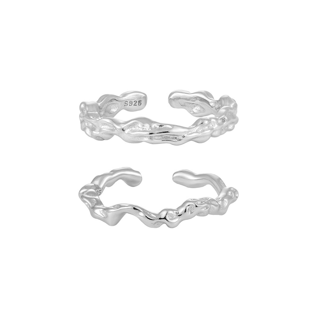Organic Molten Textured Open Ring – image 5