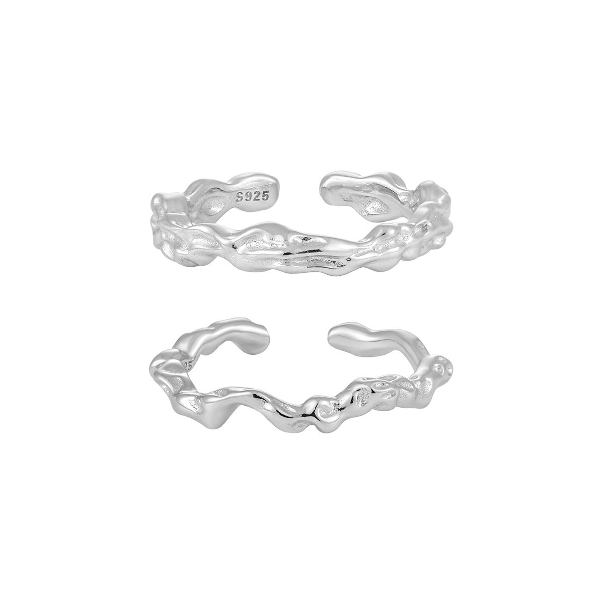 Organic Molten Textured Open Ring – image 5