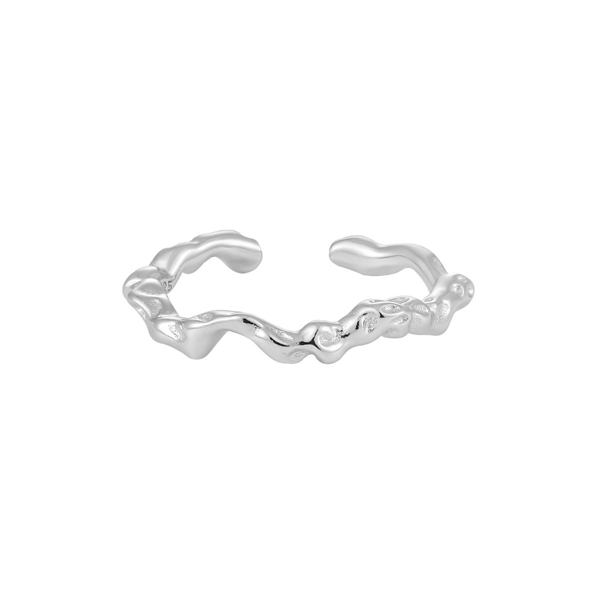 Organic Molten Textured Open Ring – image 7