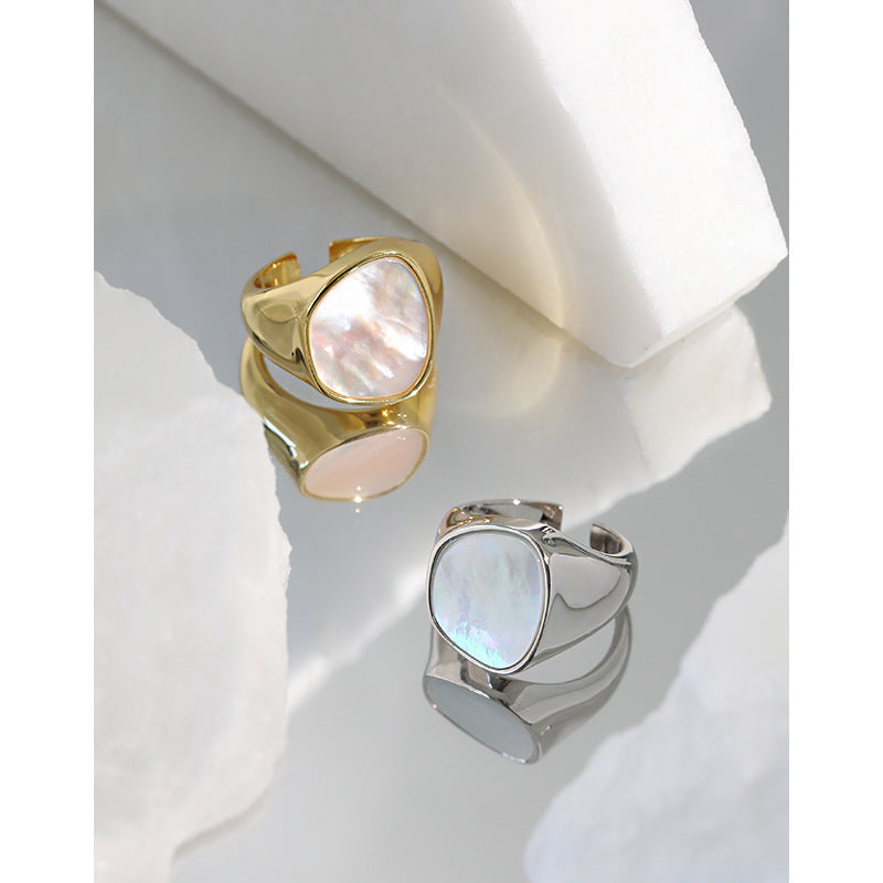 Organic Mother of Pearl Ring – gemstone jewelry supplier
