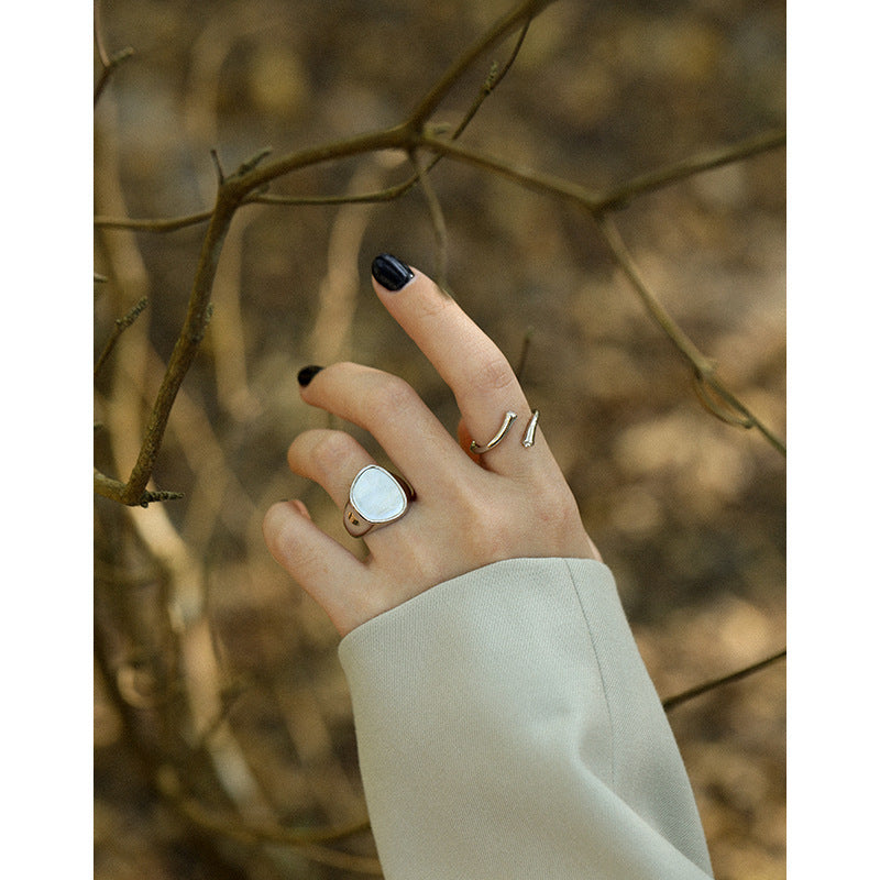 Organic Mother of Pearl Ring – image 4