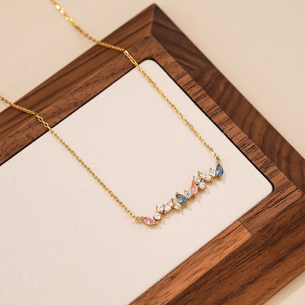 Necklace with Colorful Cubic Zirconia – detail view 3