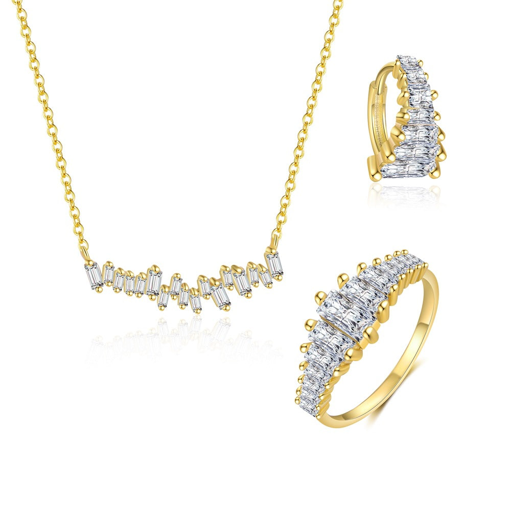 Necklace with Micro-Set Sparkling Zirconia
