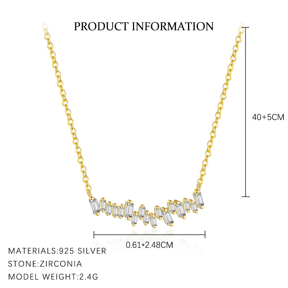 Necklace with Micro-Set Sparkling Zirconia – detail view 3