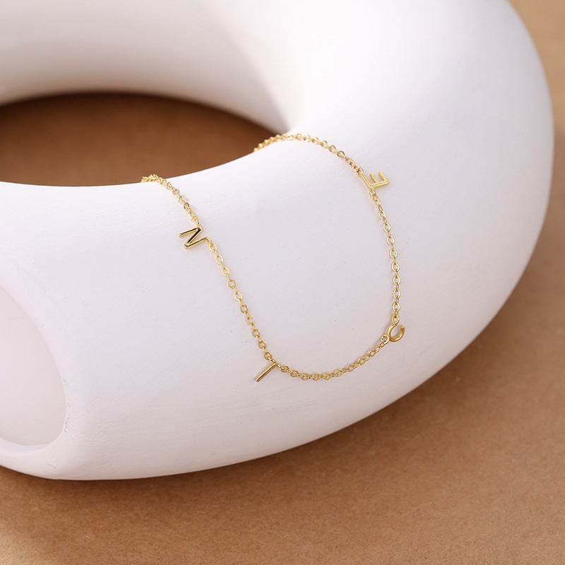 "NICE" Letter Necklace – wholesale silver necklaces