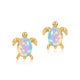 Stud Earrings / synthetic opal