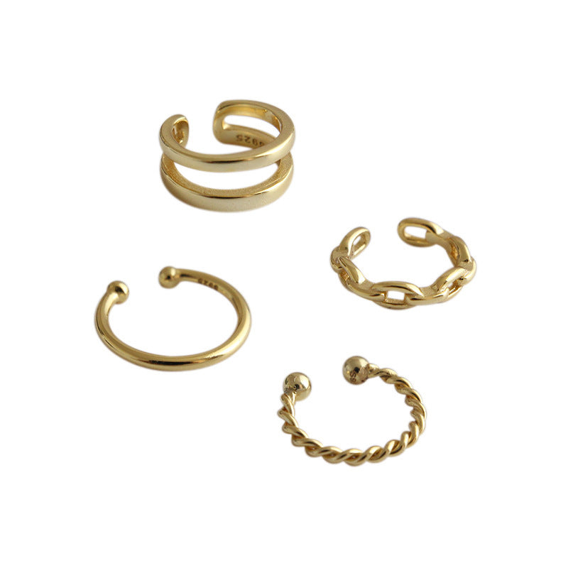Modern Assorted Open Ear Cuffs, Gold Plated – image 5
