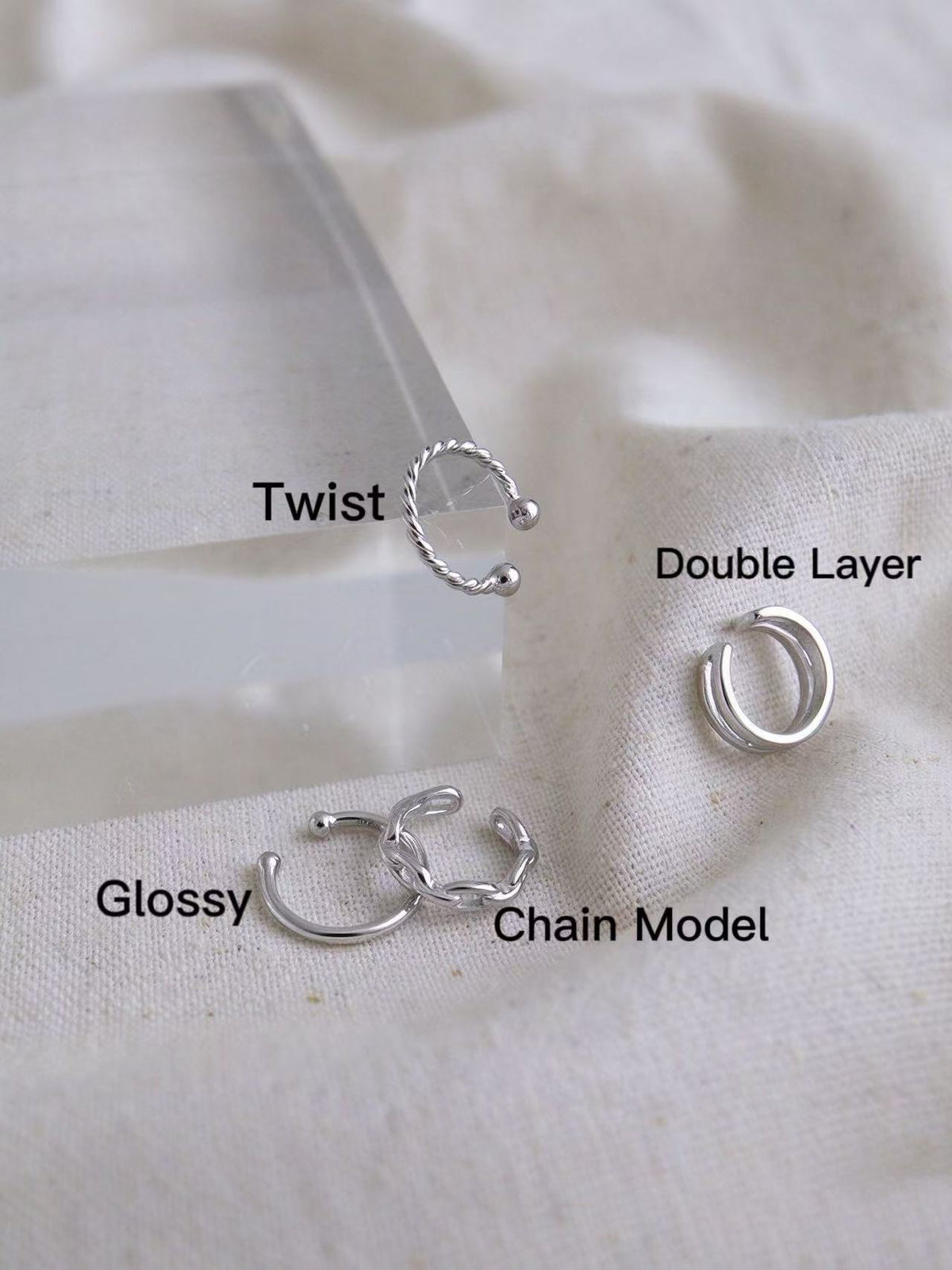 Modern Assorted Open Ear Cuffs, Gold Plated – image 6