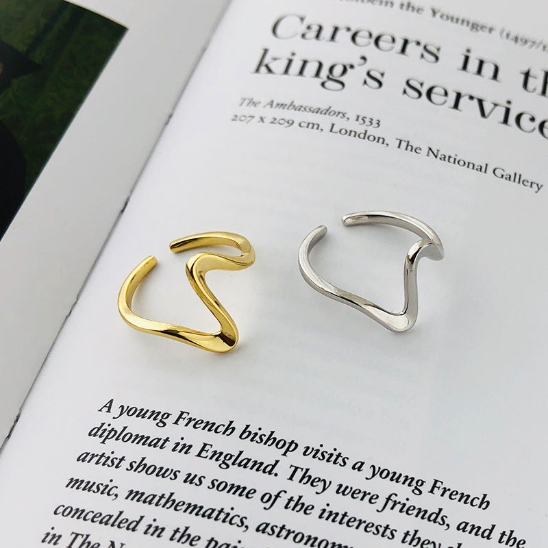 Minimalist Polished Open Ring – wholesale silver rings