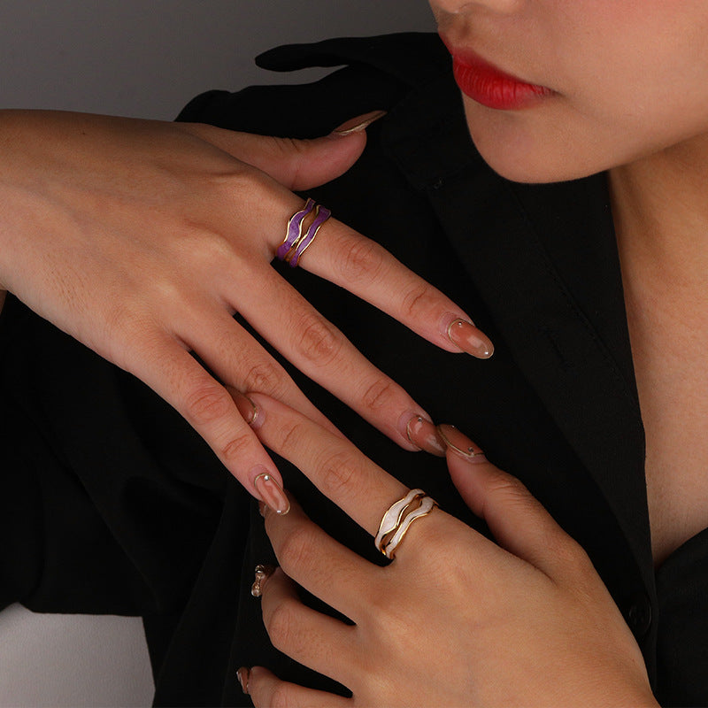 Open Ring with Enamel Detail – detail view 3