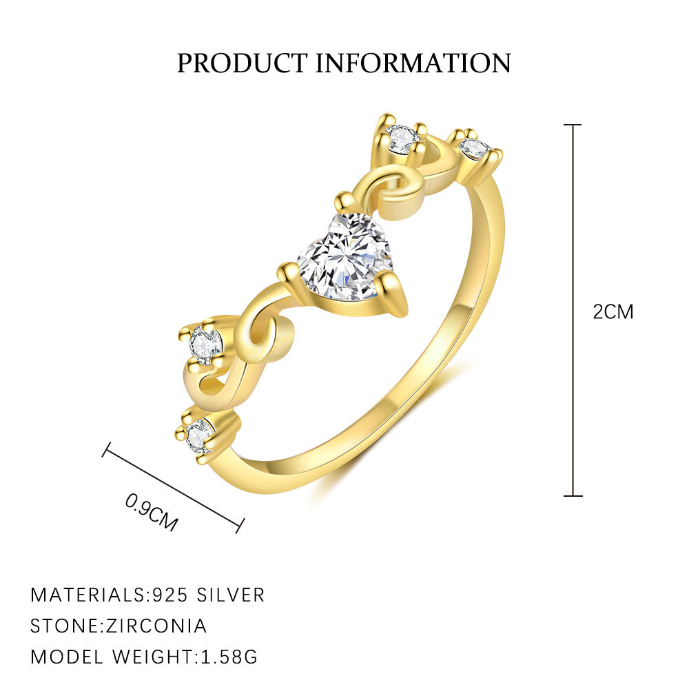 Open Ring with Sparkling Zirconia – image 5