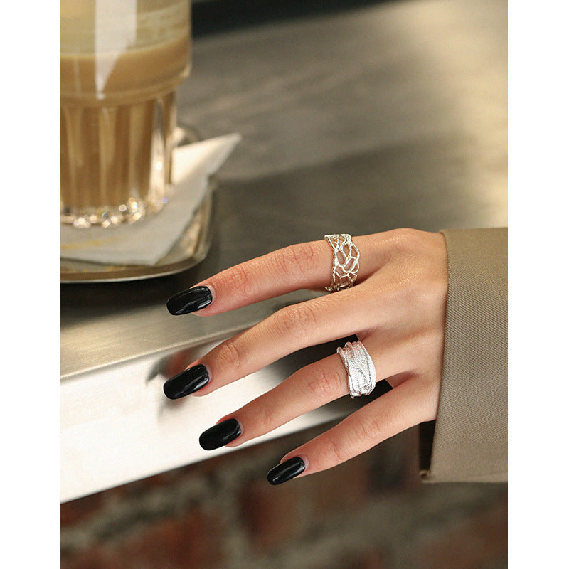 Organic Openwork Woven Ring – image 4