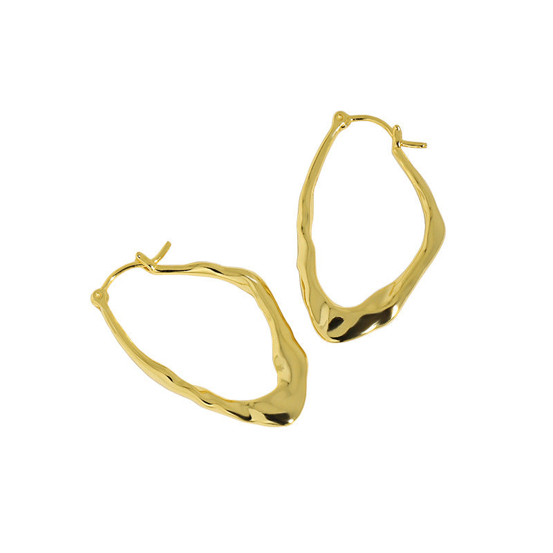 Organic Irregular Hoop Earrings – image 5