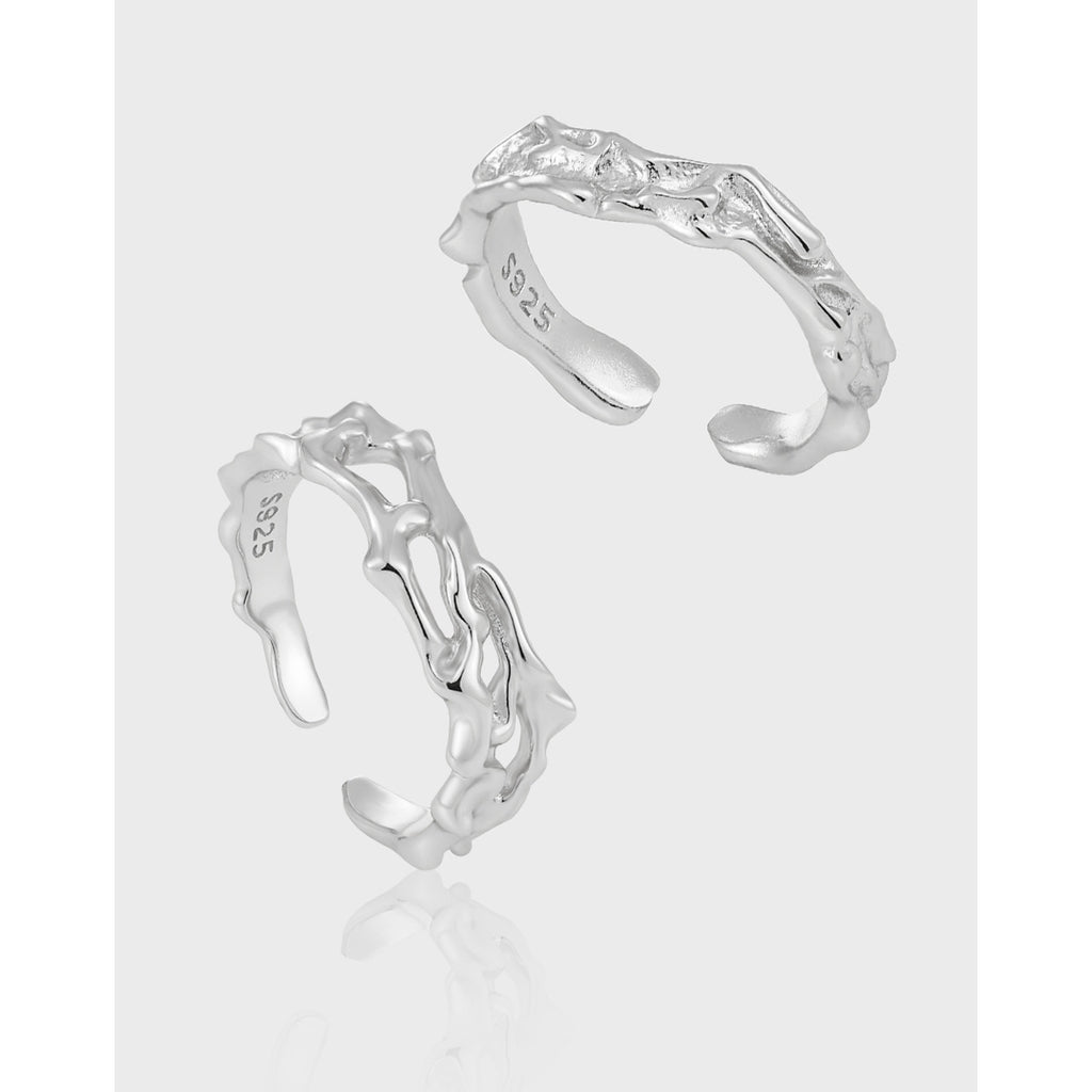 Organic Openwork Molten Statement Ring – wholesale silver rings