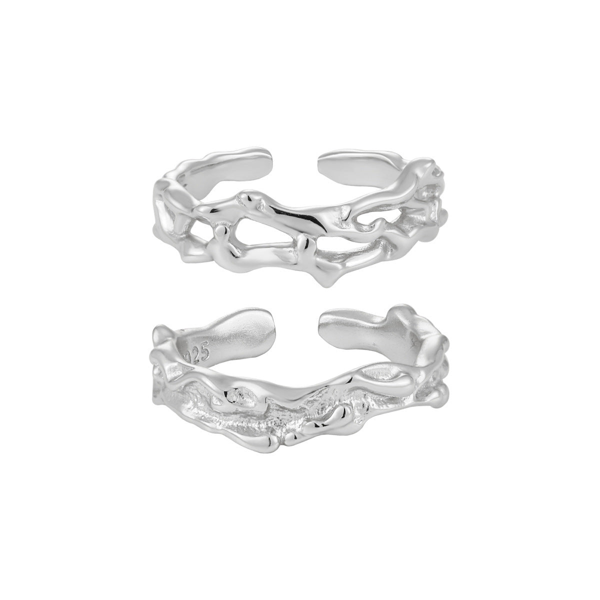 Organic Openwork Molten Statement Ring – image 5