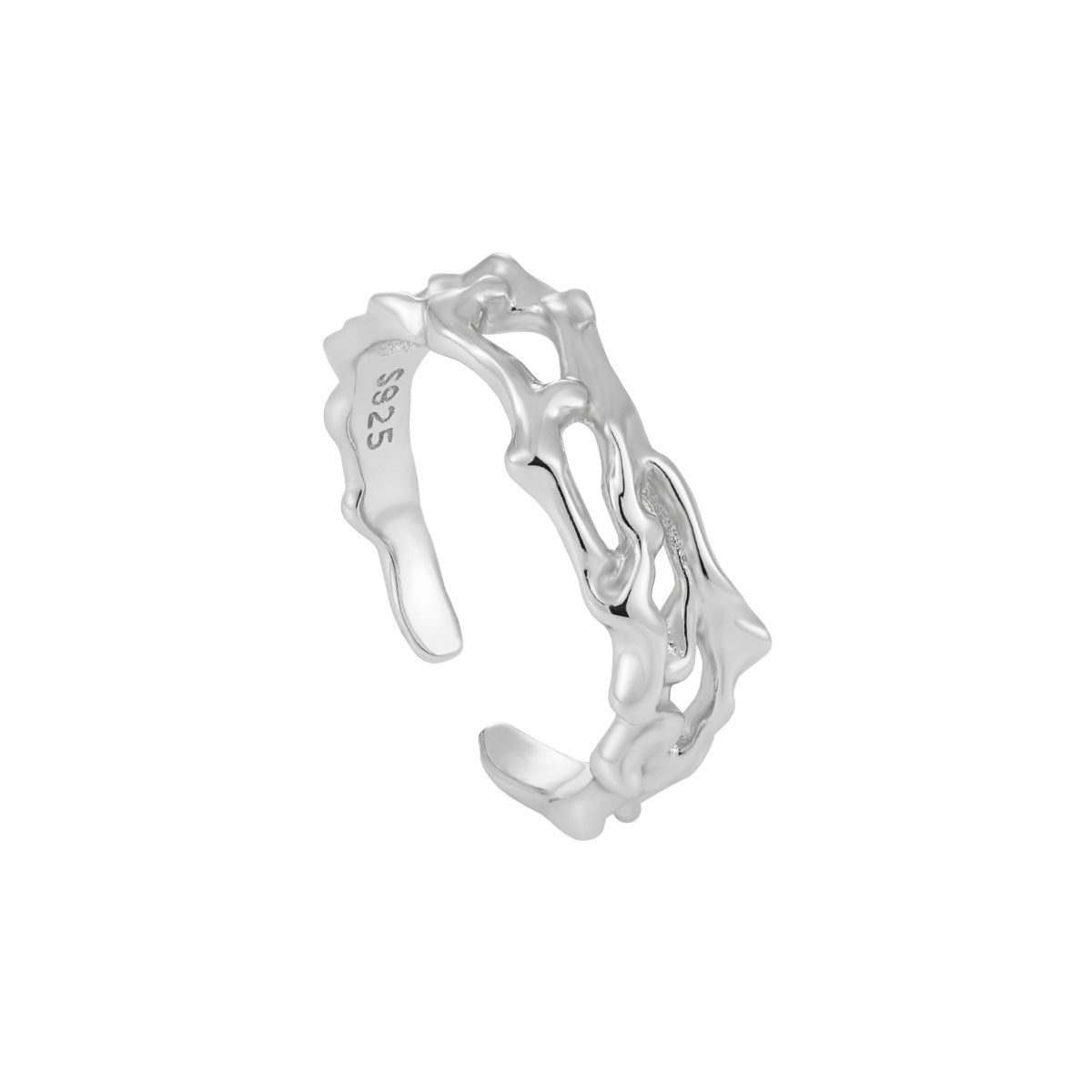 Organic Openwork Molten Statement Ring – image 6