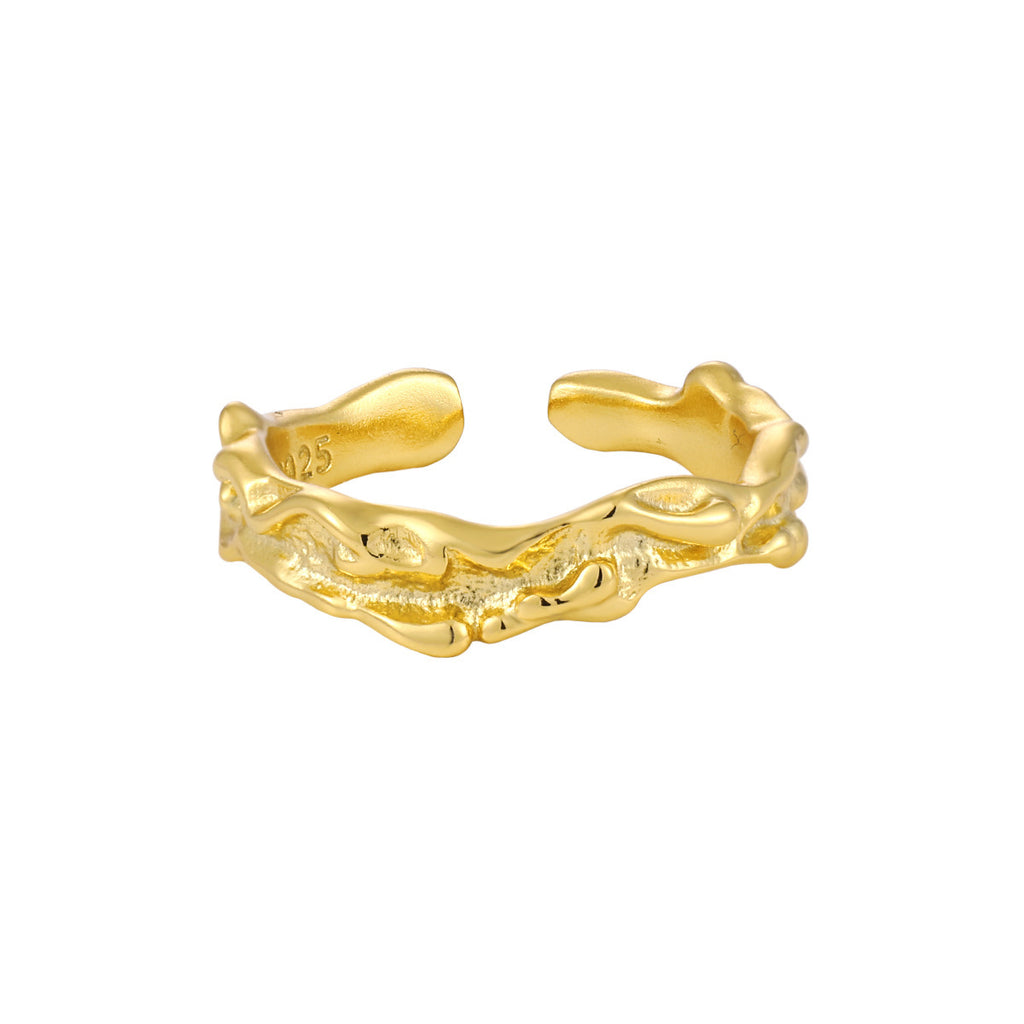 Organic Openwork Molten Statement Ring – image 9