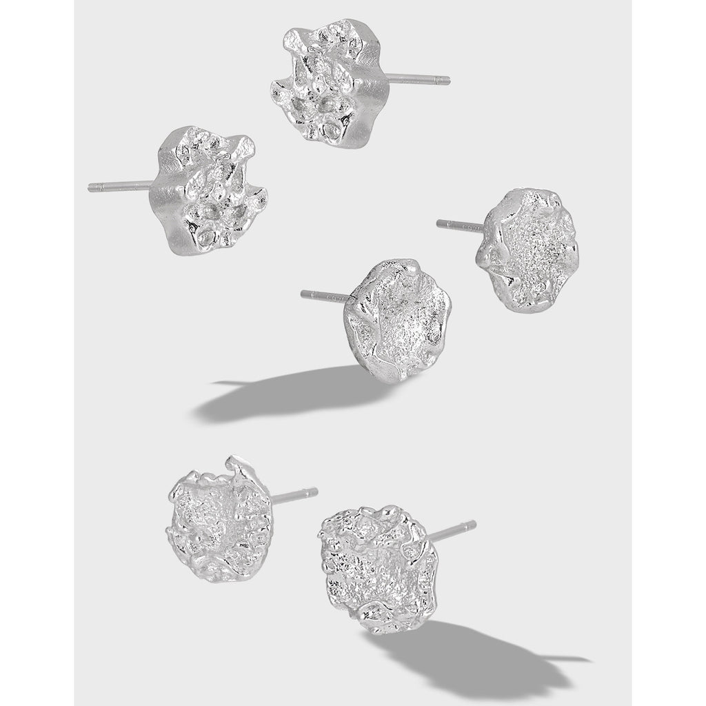 Organic Molten Texture Stud Earrings – stud earrings in bulk