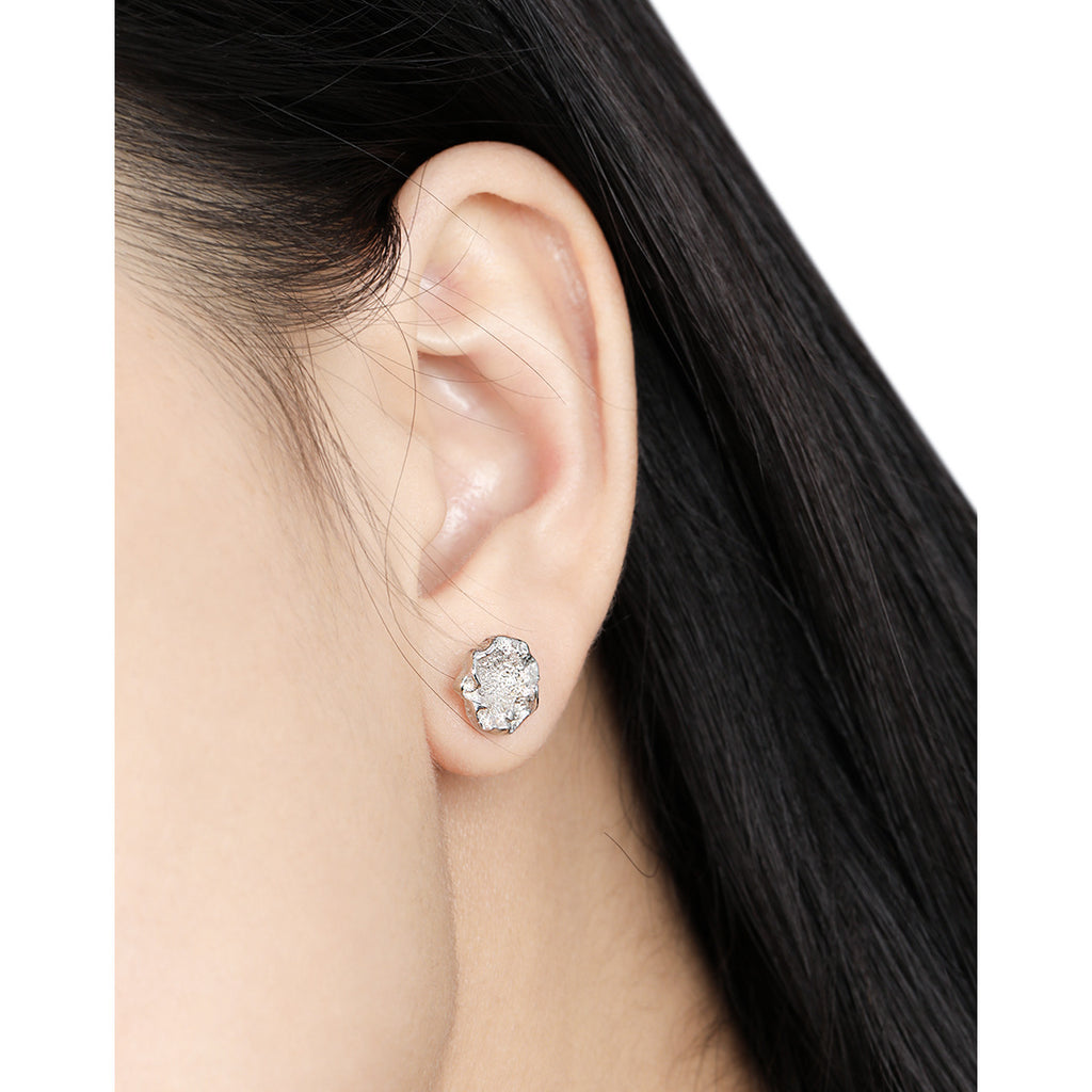 Organic Molten Texture Stud Earrings – image 4