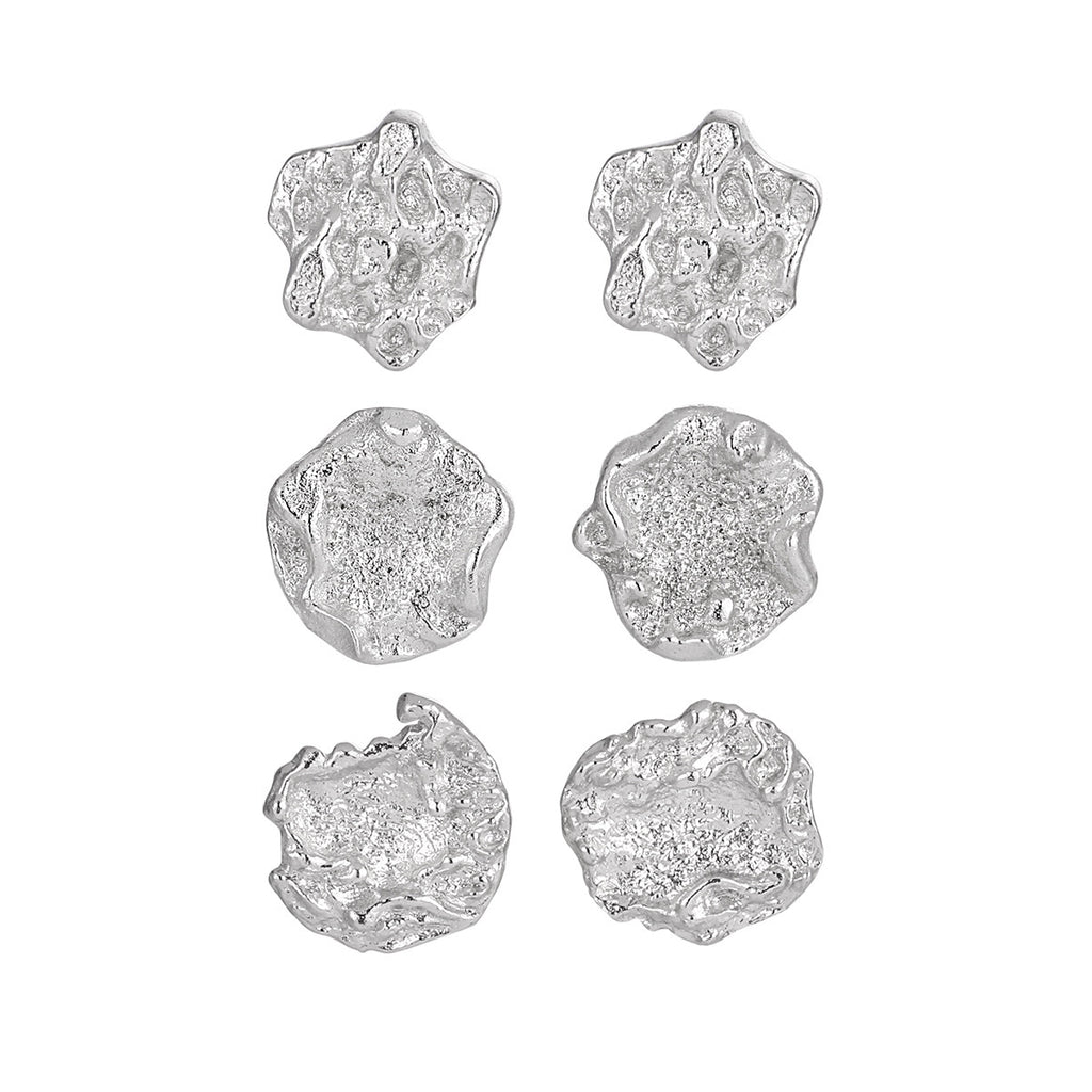 Organic Molten Texture Stud Earrings – image 5