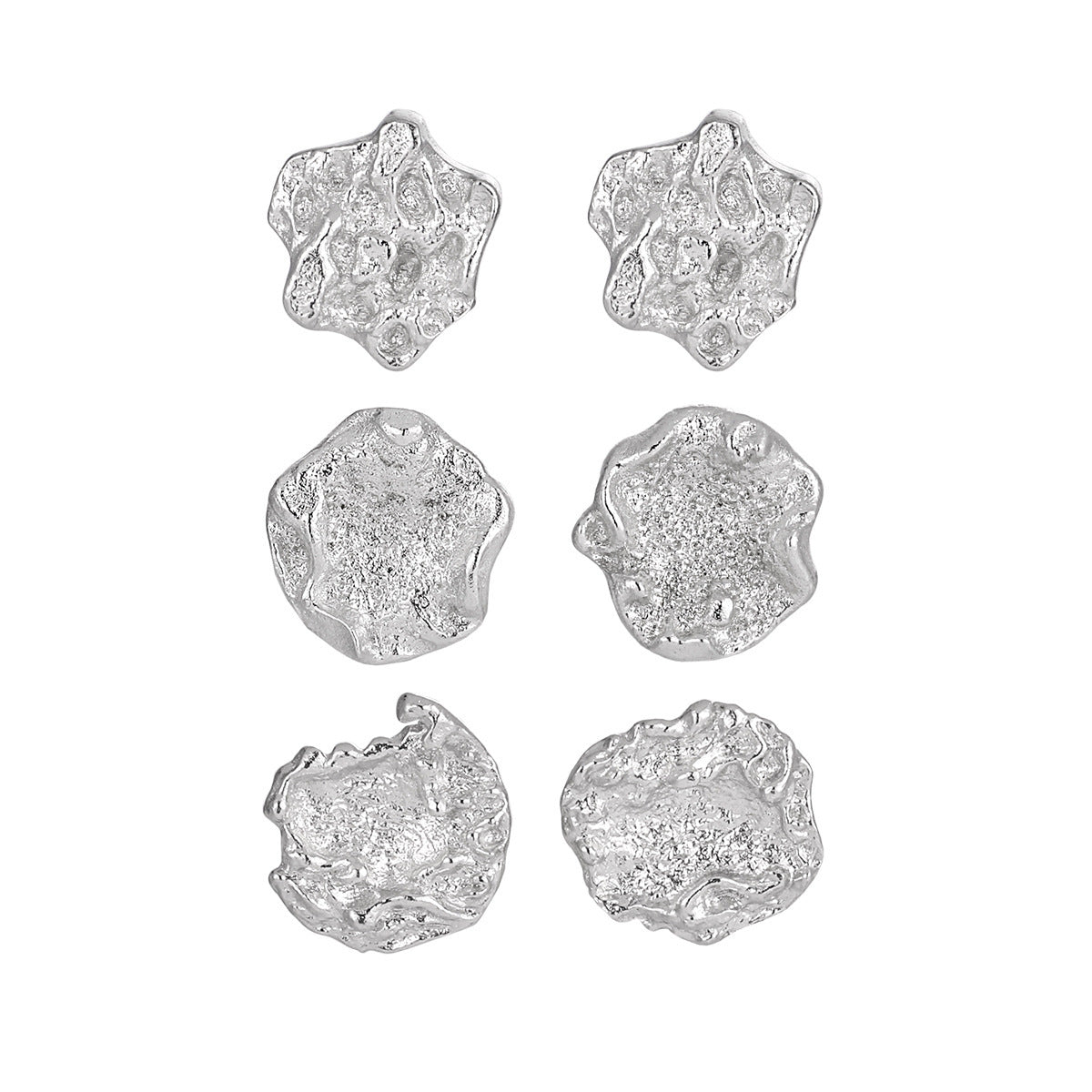 Organic Molten Texture Stud Earrings – image 5