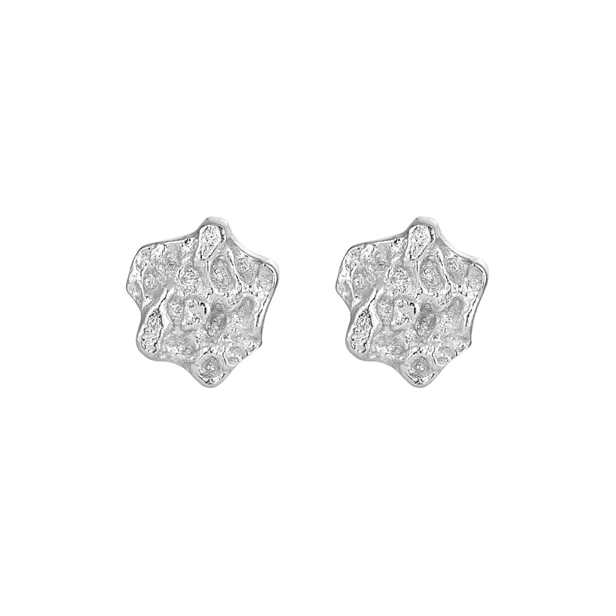 Organic Molten Texture Stud Earrings – image 6