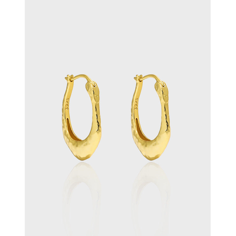 Organic Teardrop Hoop Earrings YCE1001