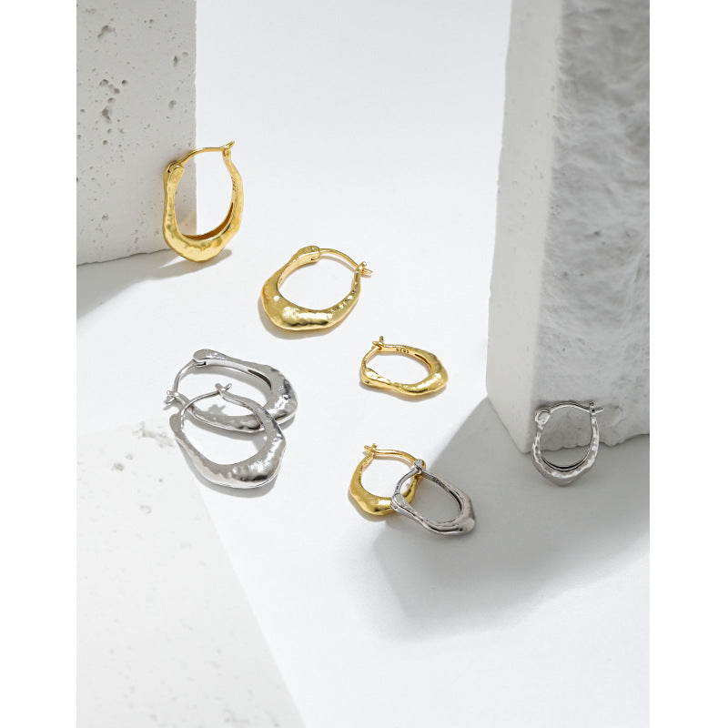 Organic Teardrop Hoop Earrings YCE1001 – earring hoops in bulk