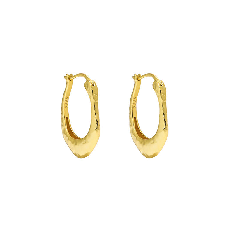Organic Teardrop Hoop Earrings YCE1001 – image 7