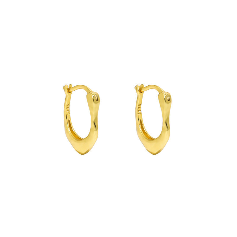 Organic Teardrop Hoop Earrings YCE1001 – image 9