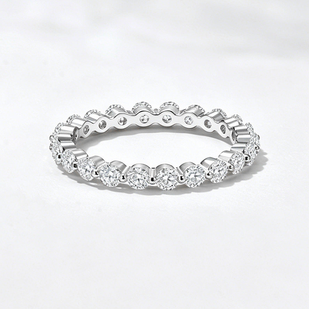 Oval Solitaire CZ Wedding Ring Set – image 9
